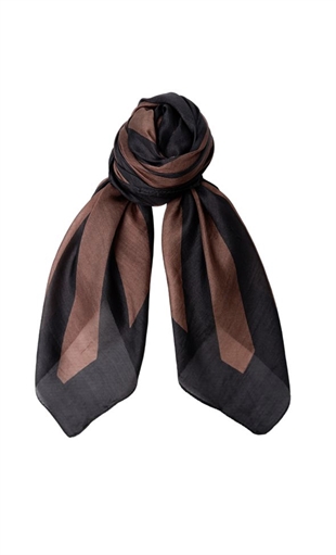 Black Colour - BCnalira silk scarf mocca